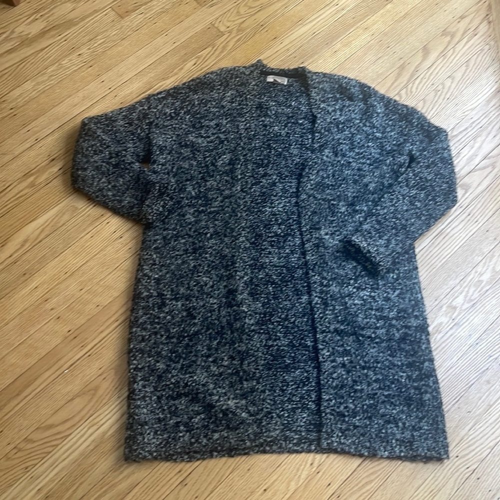 Forever 21 Chunky Gray Open Front Long Cardigan Size M